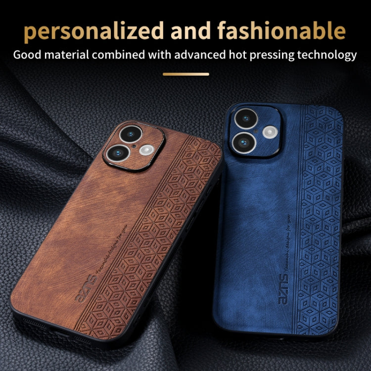 For iPhone 16 AZNS 3D Embossed Skin Feel Phone Case