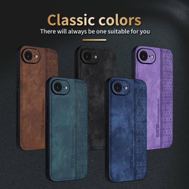 For iPhone 16e / 17e AZNS 3D Embossed Skin Feel Phone Case