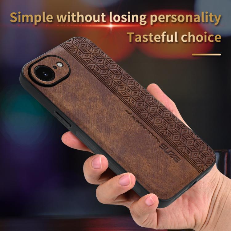 For iPhone 16e / 17e AZNS 3D Embossed Skin Feel Phone Case