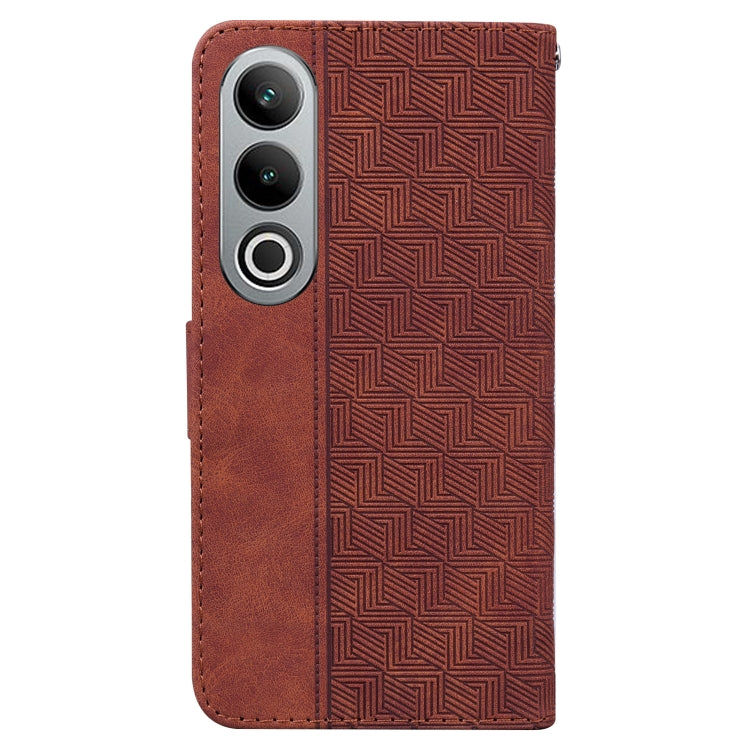 For OnePlus Nord CE4 5G Geometric Embossed Leather Phone Case
