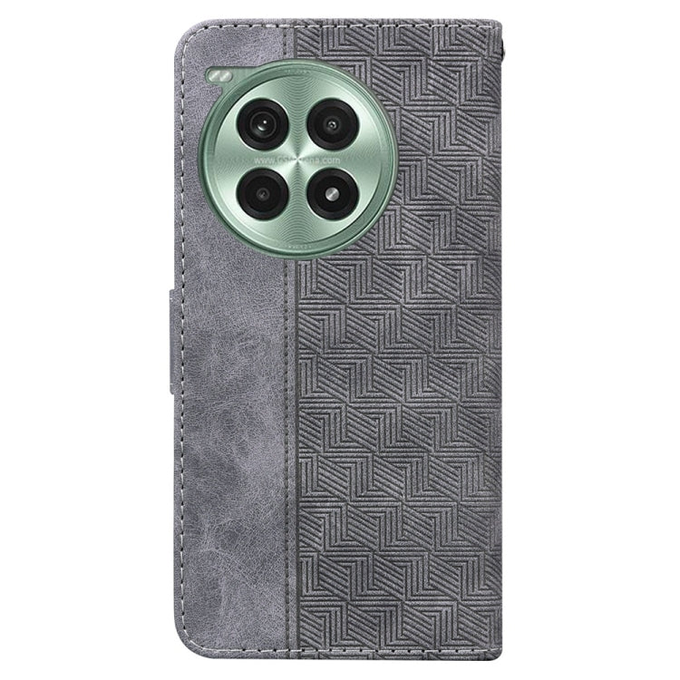 For OnePlus Ace 3 Pro Geometric Embossed Leather Phone Case