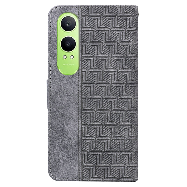 For OnePlus Nord CE4 Lite Geometric Embossed Leather Phone Case