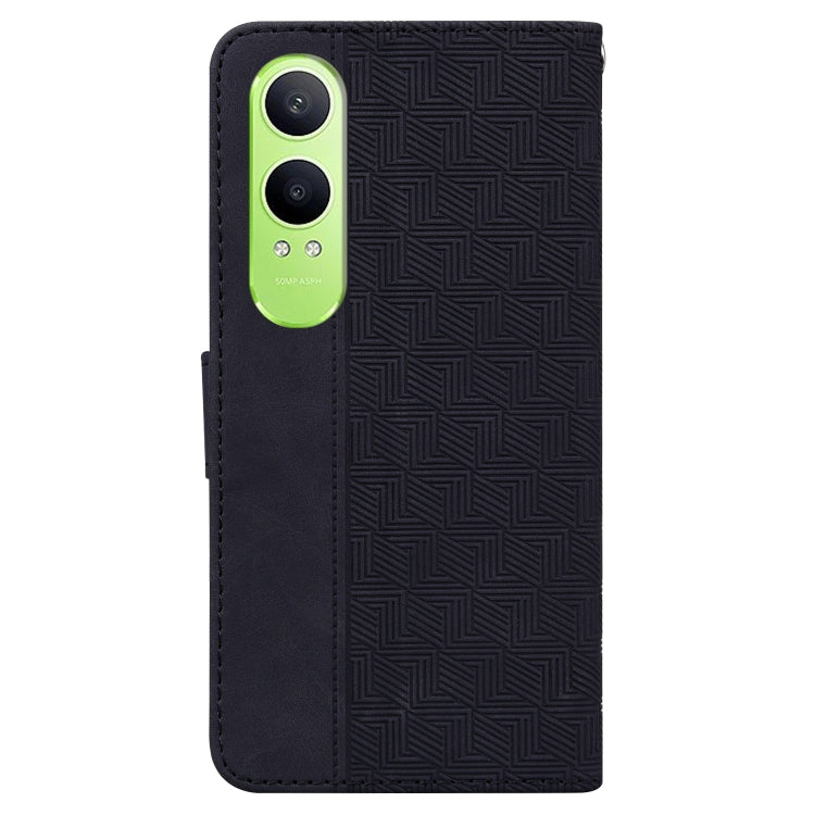 For OnePlus Nord CE4 Lite Geometric Embossed Leather Phone Case