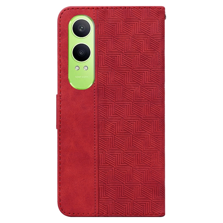 For OnePlus Nord CE4 Lite Geometric Embossed Leather Phone Case