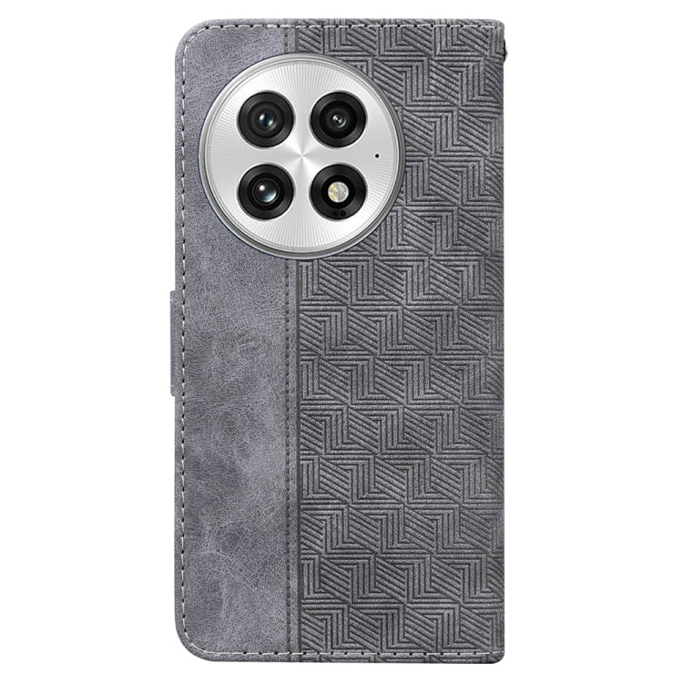 For OnePlus 13 Geometric Embossed Leather Phone Case