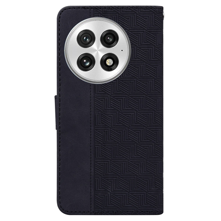 For OnePlus 13 Geometric Embossed Leather Phone Case