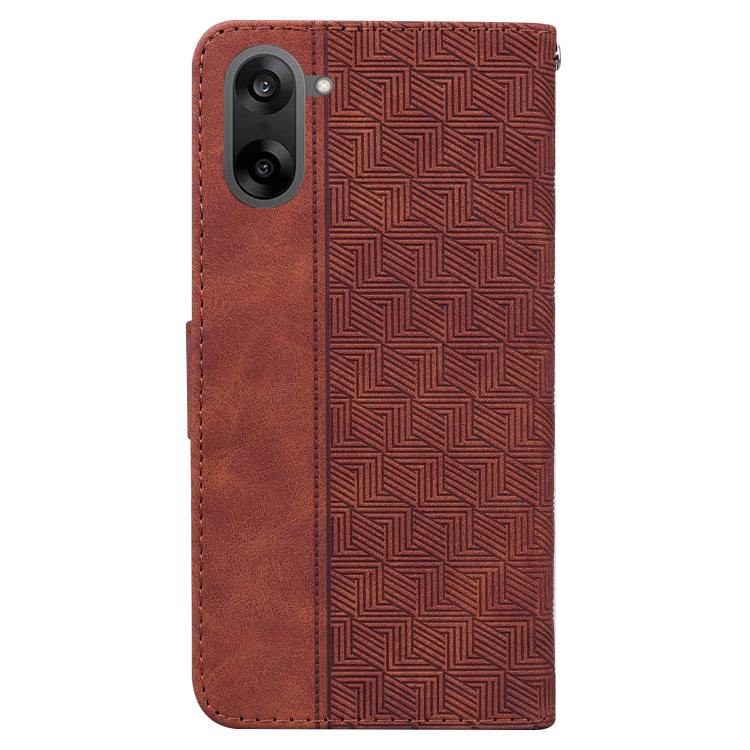 For OnePlus Ace 5 Racing / Nord CE5 Geometric Embossed Leather Phone Case