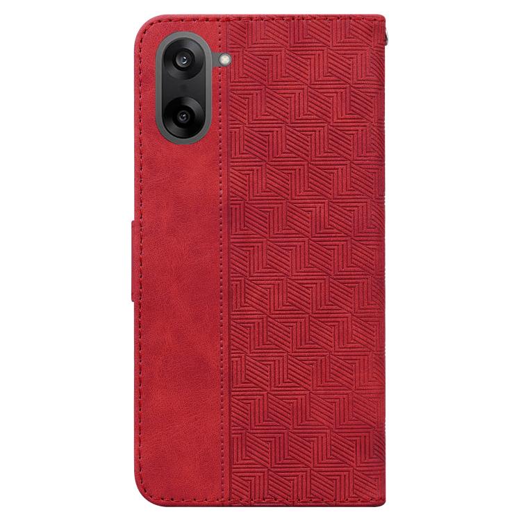 For OnePlus Ace 5 Racing / Nord CE5 Geometric Embossed Leather Phone Case