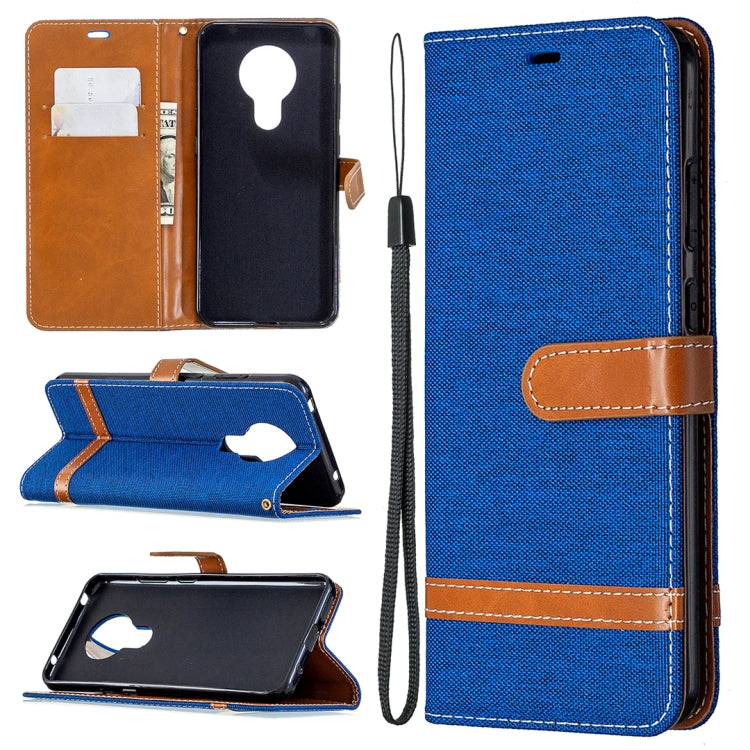 For Nokia 5.3 Denim Texture Horizontal Flip Leather Case with Holder & Card Slots & Wallet & Lanyard