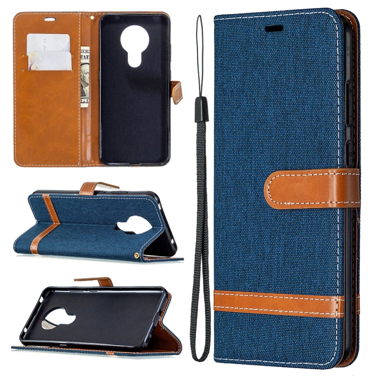 For Nokia 5.3 Denim Texture Horizontal Flip Leather Case with Holder & Card Slots & Wallet & Lanyard