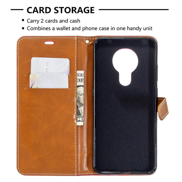 For Nokia 5.3 Denim Texture Horizontal Flip Leather Case with Holder & Card Slots & Wallet & Lanyard