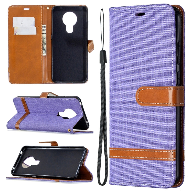For Nokia 5.3 Denim Texture Horizontal Flip Leather Case with Holder & Card Slots & Wallet & Lanyard