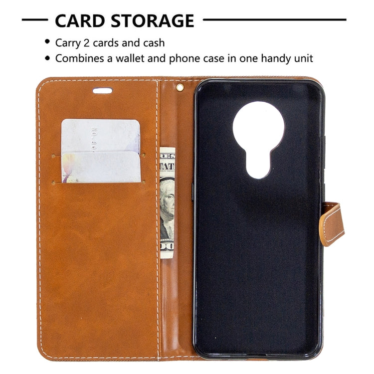 For Nokia 5.3 Denim Texture Horizontal Flip Leather Case with Holder & Card Slots & Wallet & Lanyard