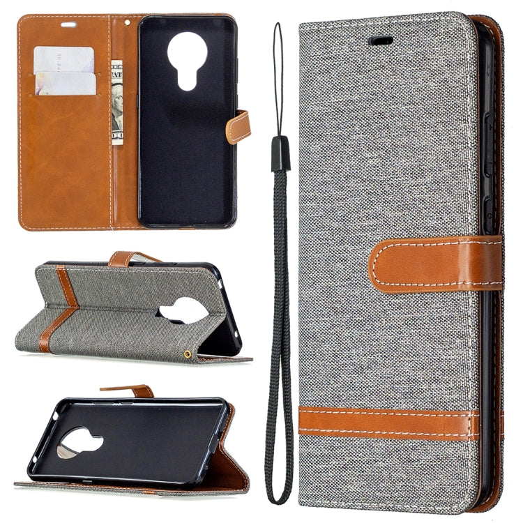 For Nokia 5.3 Denim Texture Horizontal Flip Leather Case with Holder & Card Slots & Wallet & Lanyard