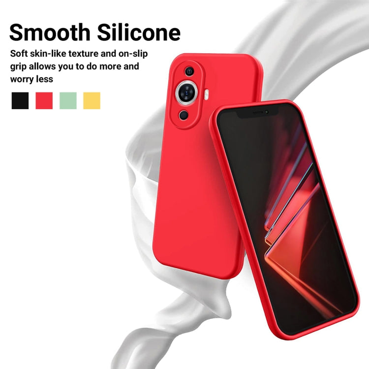 For Huawei Nova 11 Solid Color Liquid Silicone Dropproof Full Coverage Protective Case