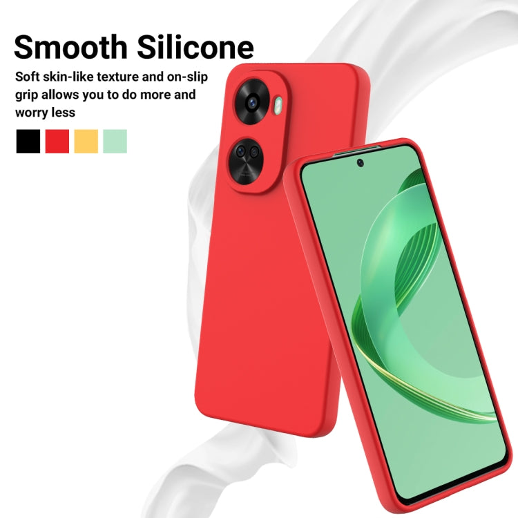 For Huawei nova 12 SE / nova 11 SE Solid Color Liquid Silicone Dropproof Full Coverage Phone Case
