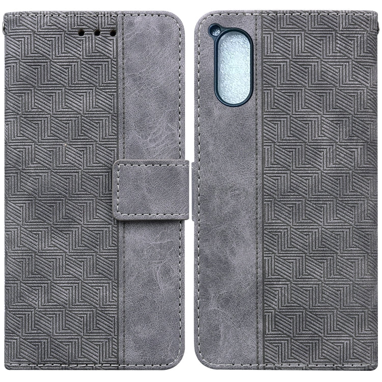 For Sony Xperia 5 V Geometric Embossed Leather Phone Case