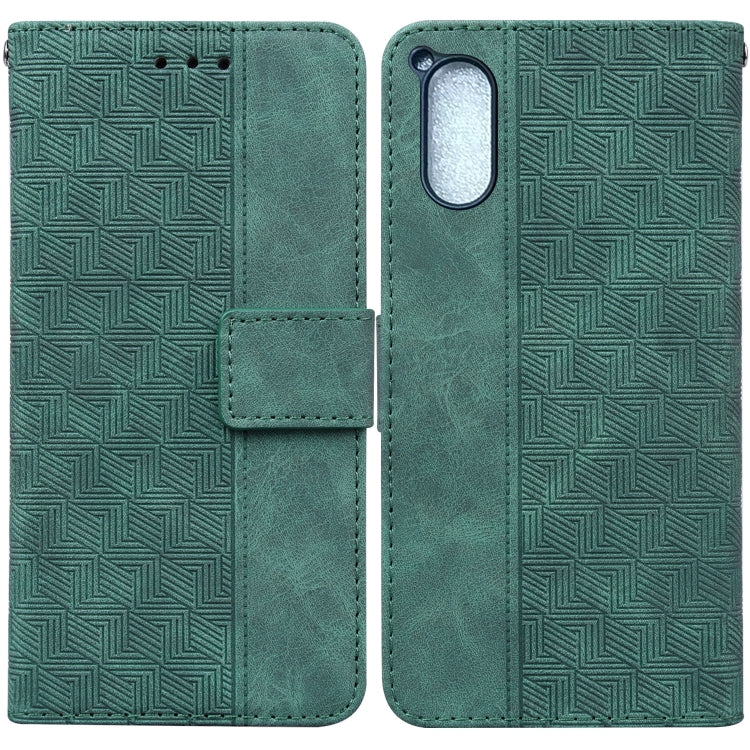 For Sony Xperia 5 V Geometric Embossed Leather Phone Case