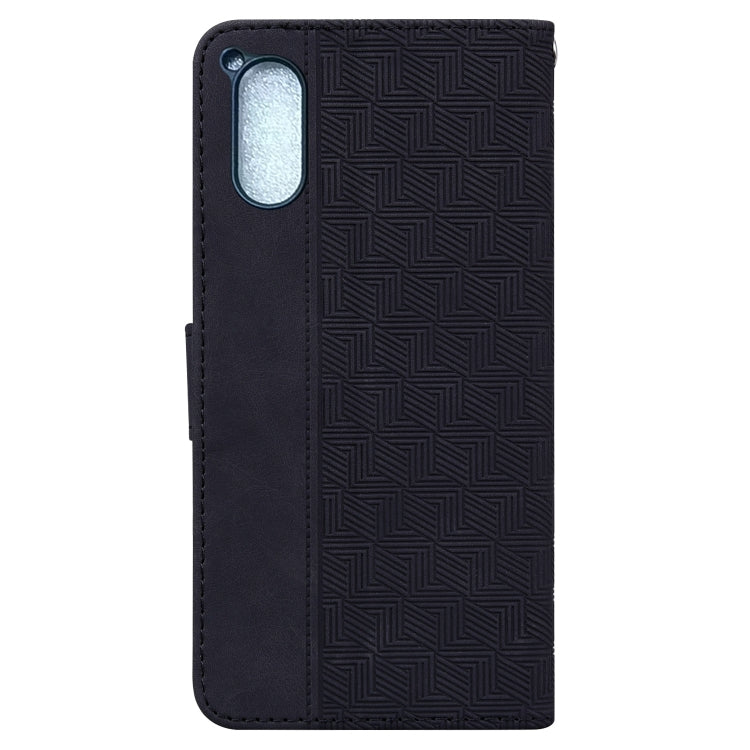 For Sony Xperia 5 V Geometric Embossed Leather Phone Case