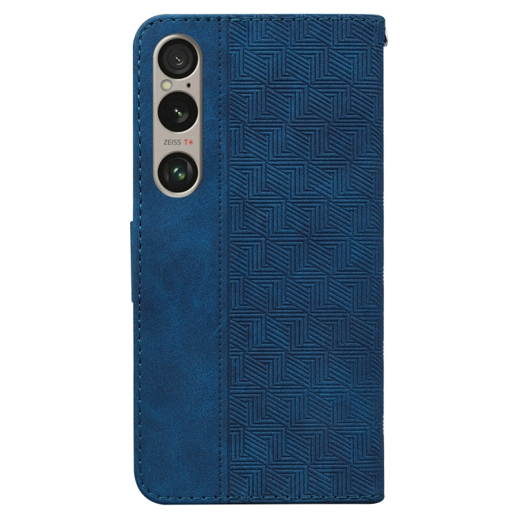 For Sony Xperia 1 VI Geometric Embossed Leather Phone Case