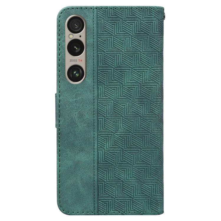 For Sony Xperia 1 VI Geometric Embossed Leather Phone Case
