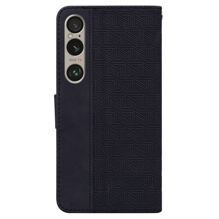 For Sony Xperia 1 VI Geometric Embossed Leather Phone Case