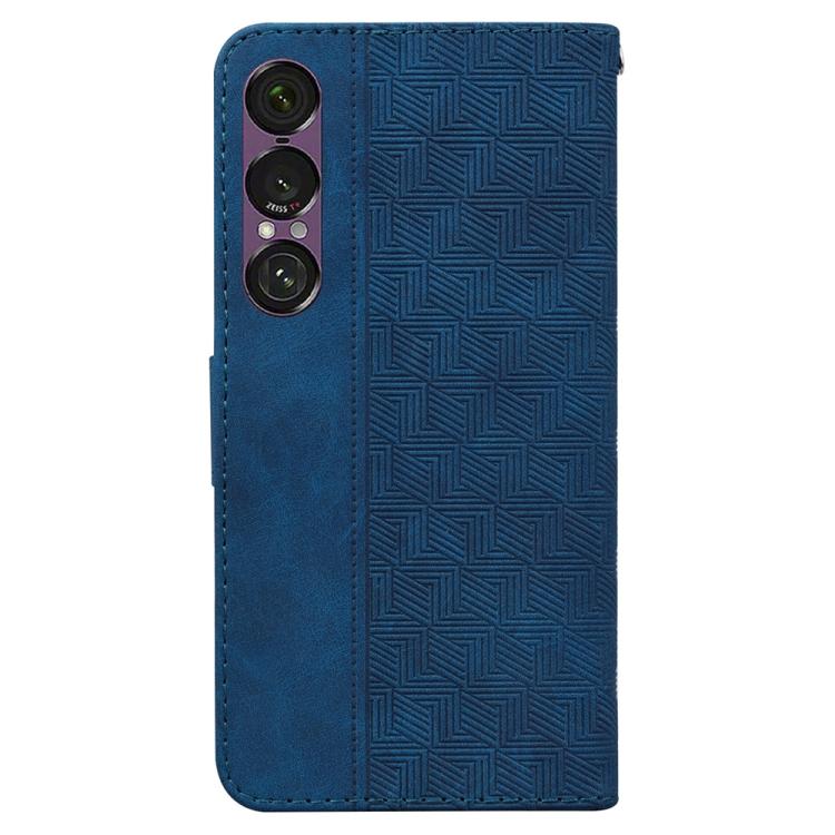 For Sony Xperia 1 VII Geometric Embossed Leather Phone Case