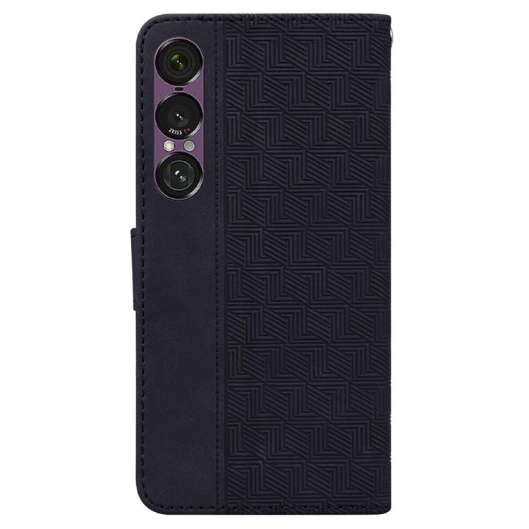 For Sony Xperia 1 VII Geometric Embossed Leather Phone Case