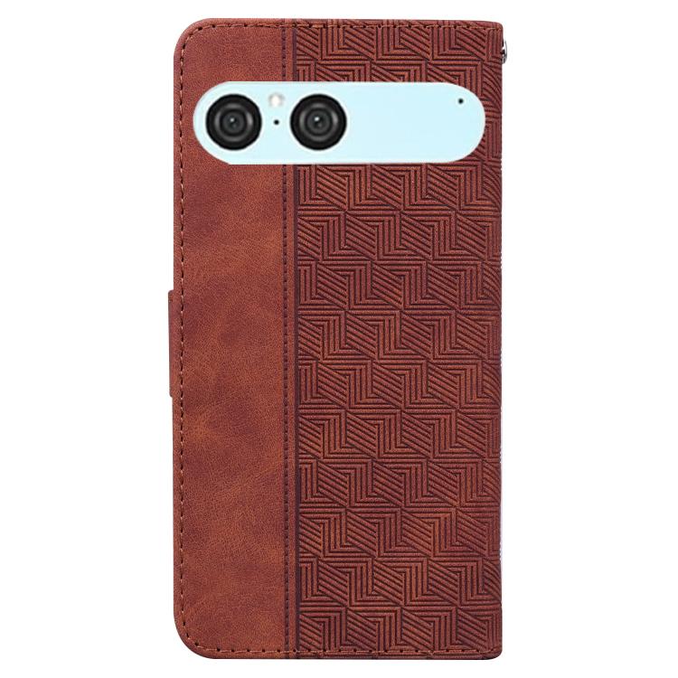 For Sony Xperia 10 VII Geometric Embossed Leather Phone Case