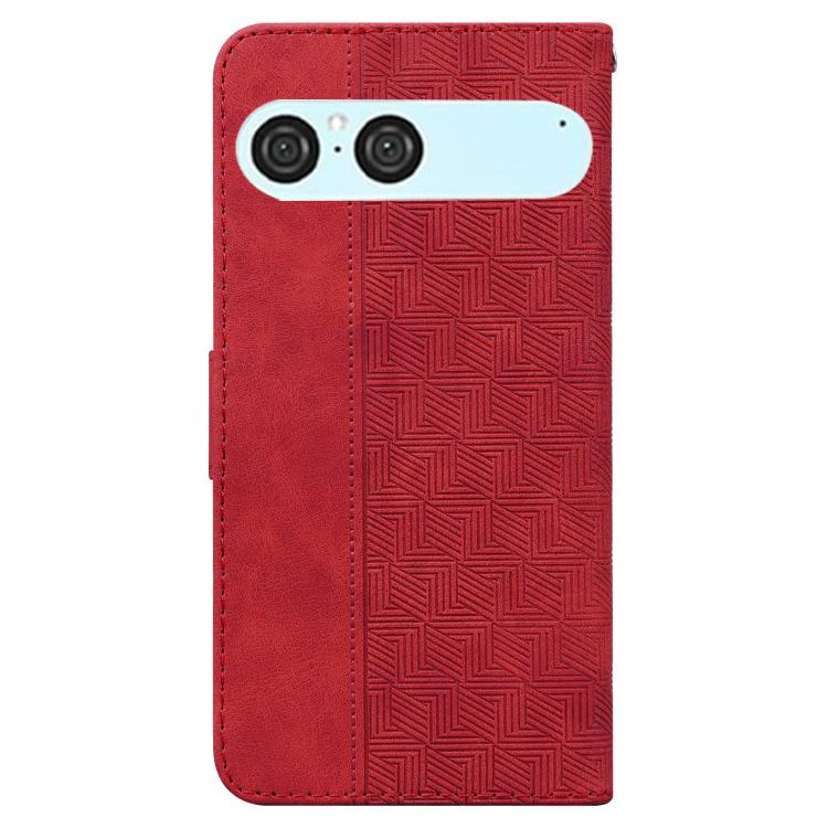 For Sony Xperia 10 VII Geometric Embossed Leather Phone Case