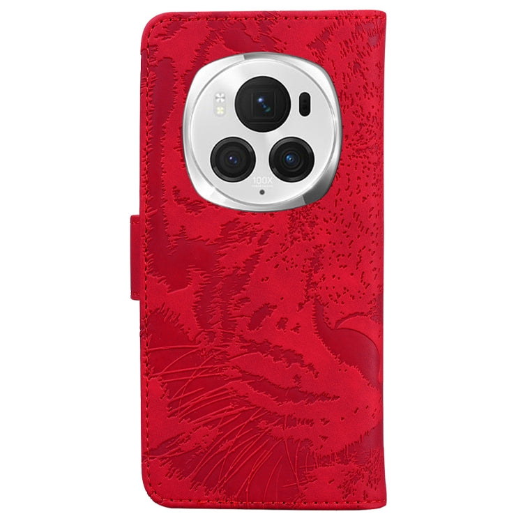 For Honor Magic6 Pro Tiger Embossing Pattern Flip Leather Phone Case