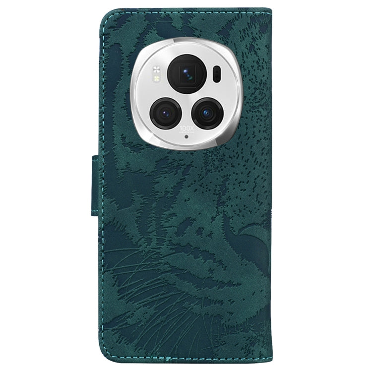 For Honor Magic6 Pro Tiger Embossing Pattern Flip Leather Phone Case