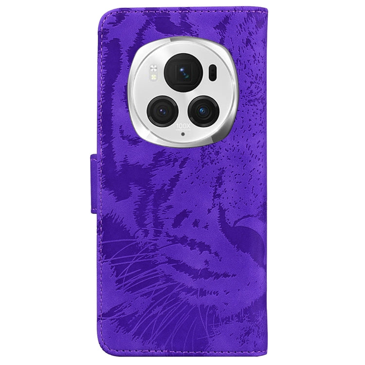 For Honor Magic6 Pro Tiger Embossing Pattern Flip Leather Phone Case