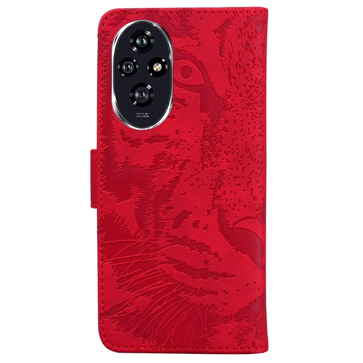 For Honor 200 Tiger Embossing Pattern Flip Leather Phone Case