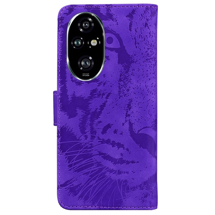 For Honor 200 Pro Tiger Embossing Pattern Flip Leather Phone Case