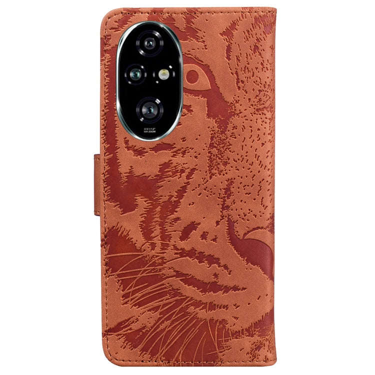 For Honor 200 Pro Tiger Embossing Pattern Flip Leather Phone Case
