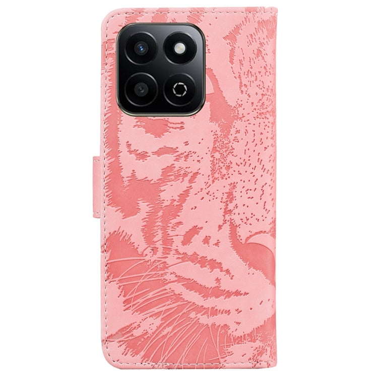 For Honor Play 60 Plus Tiger Embossing Pattern Flip Leather Phone Case