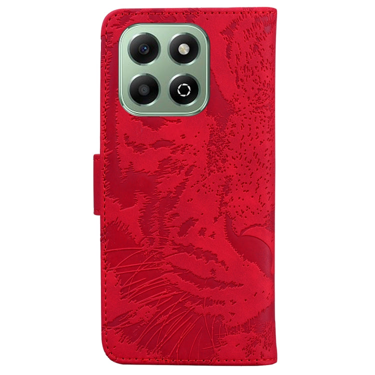 For Honor X6b Tiger Embossing Pattern Flip Leather Phone Case