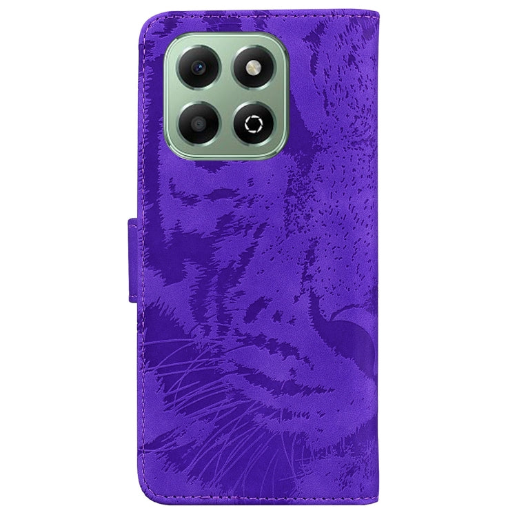 For Honor X6b Tiger Embossing Pattern Flip Leather Phone Case