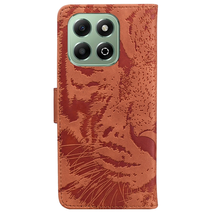 For Honor X6b Tiger Embossing Pattern Flip Leather Phone Case
