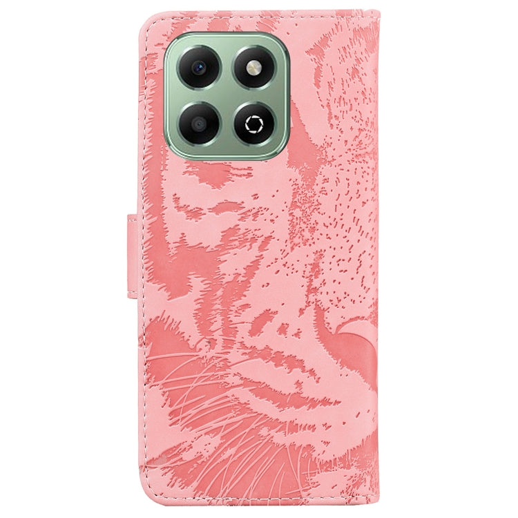 For Honor X6b Tiger Embossing Pattern Flip Leather Phone Case