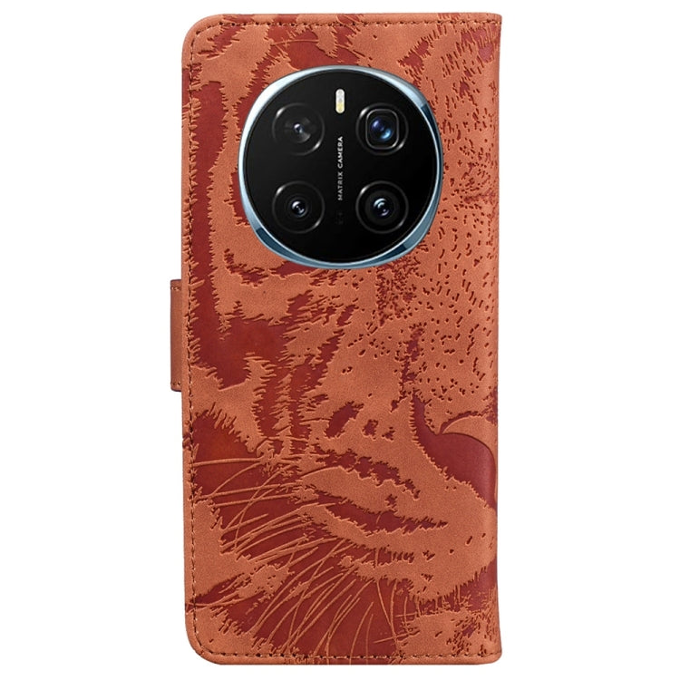 For Honor Magic7 Pro Tiger Embossing Pattern Flip Leather Phone Case