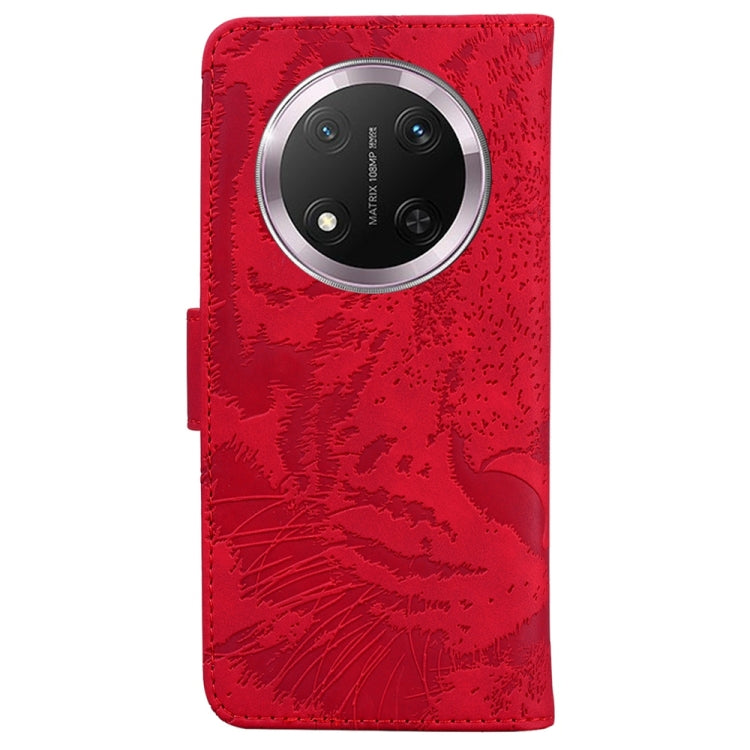 For Honor X9c Tiger Embossing Pattern Flip Leather Phone Case