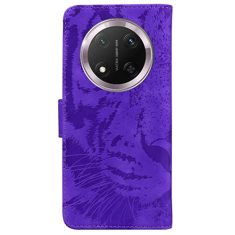 For Honor X9c Tiger Embossing Pattern Flip Leather Phone Case