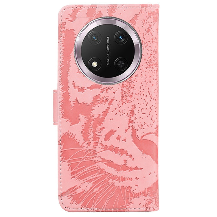 For Honor X9c Tiger Embossing Pattern Flip Leather Phone Case
