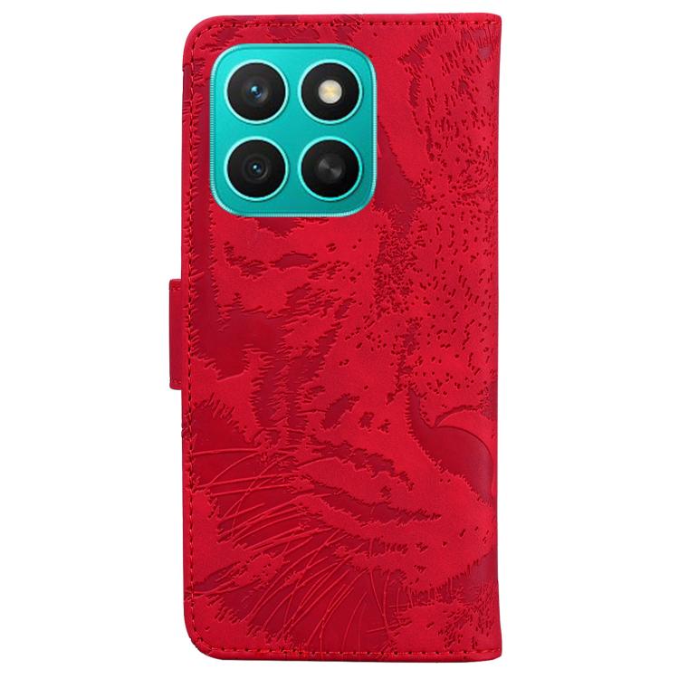 For Honor X8c 4G Tiger Embossing Pattern Flip Leather Phone Case