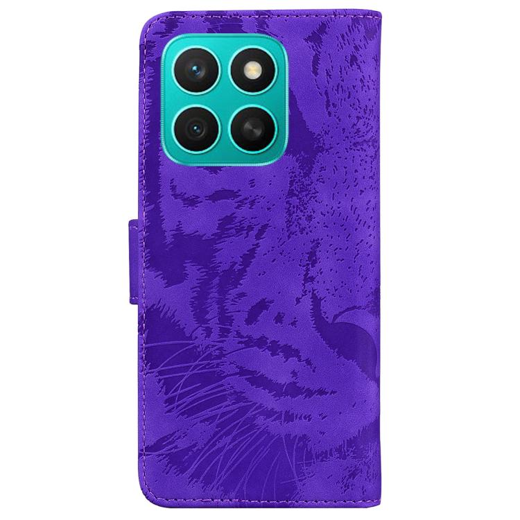 For Honor X8c 4G Tiger Embossing Pattern Flip Leather Phone Case