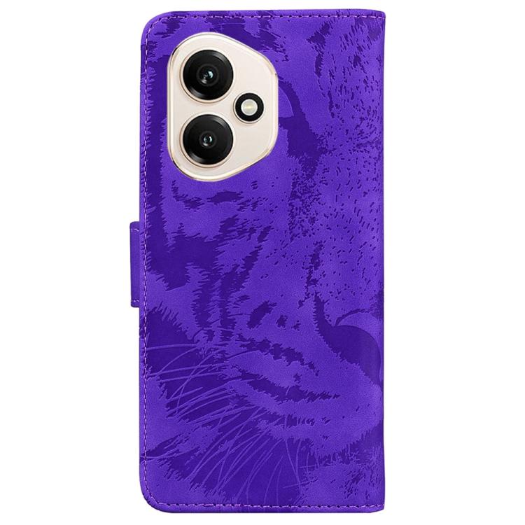 For Honor 400 Global 156.5mm Tiger Embossing Pattern Flip Leather Phone Case