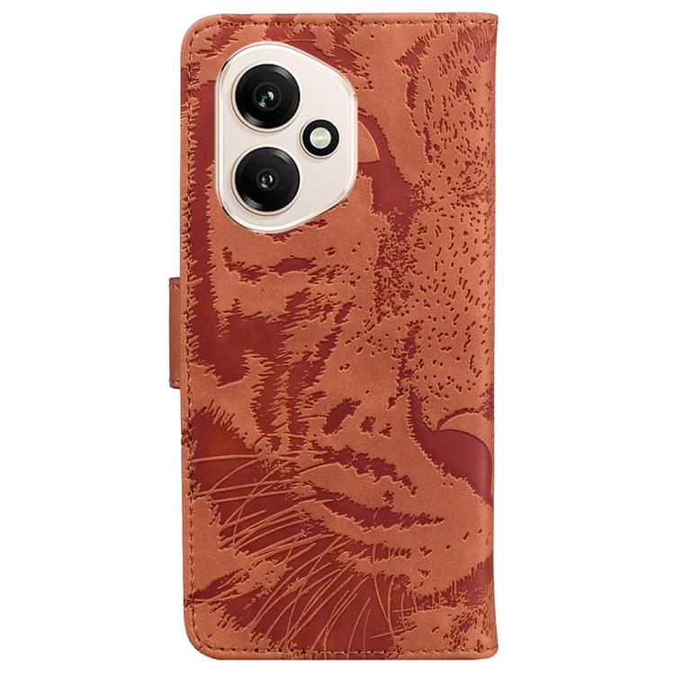 For Honor 400 Global 156.5mm Tiger Embossing Pattern Flip Leather Phone Case