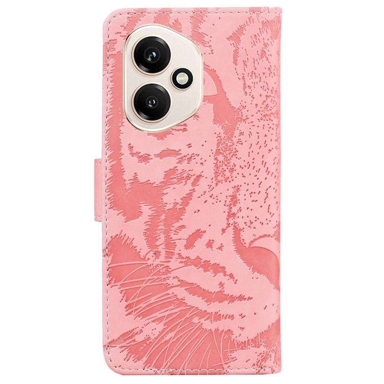 For Honor 400 Global 156.5mm Tiger Embossing Pattern Flip Leather Phone Case